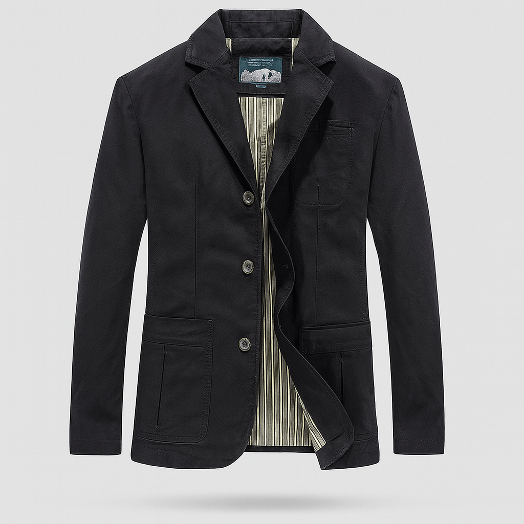Classic men's tailored blazer, a versatile outerwear jacket for everyday and smart casual occasions.