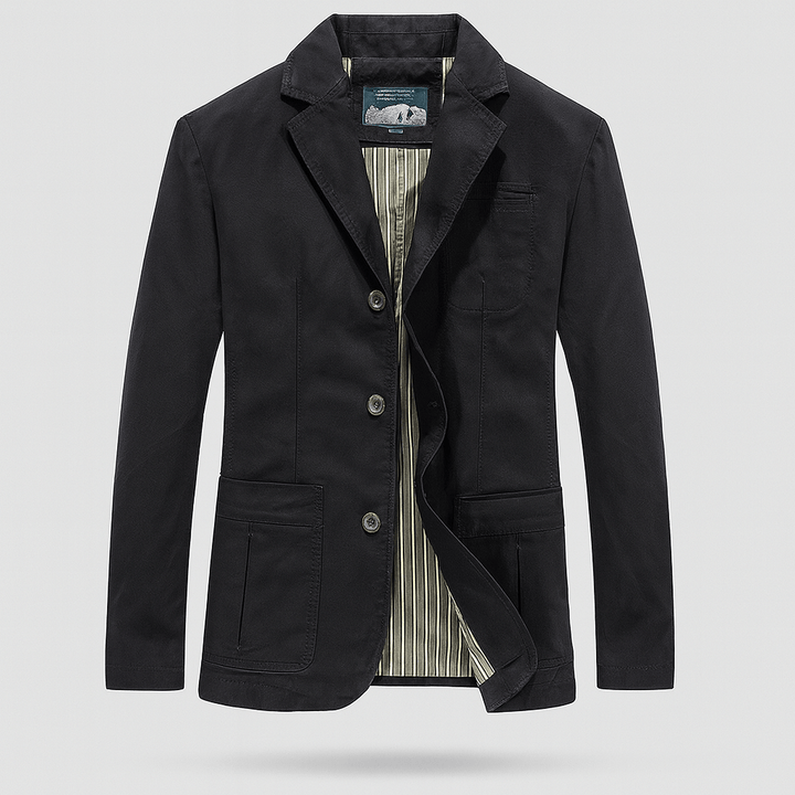 Classic men's tailored blazer, a versatile outerwear jacket for everyday and smart casual occasions.