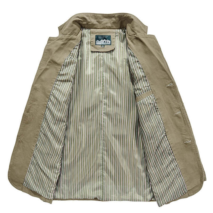 Essential men's tailored blazer jacket. Modern everyday smartwear, great for casual elegance & versatile styling.