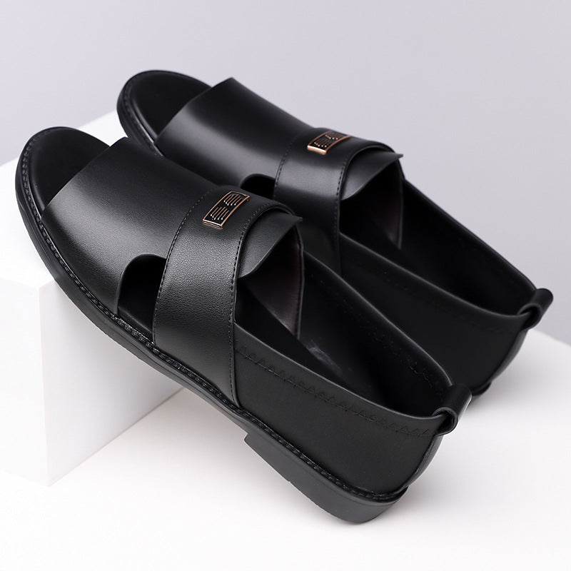 Casual men's slip-on sandals, designed for comfort during walking, summer, and outdoor activities.