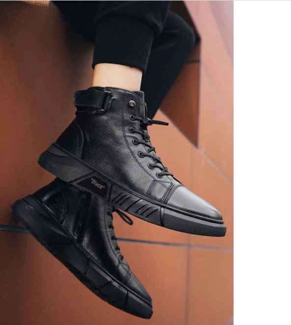 Slip-resistant men's walking shoes, providing comfort and secure footing for daily use and support.
