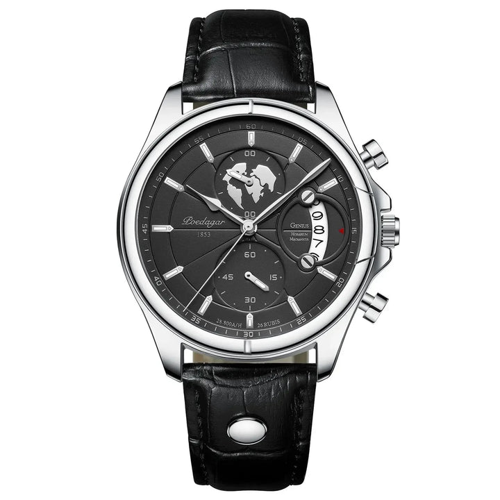 Premium men's executive chronograph timepiece. Sophisticated design with water resistance and a fine leather strap.