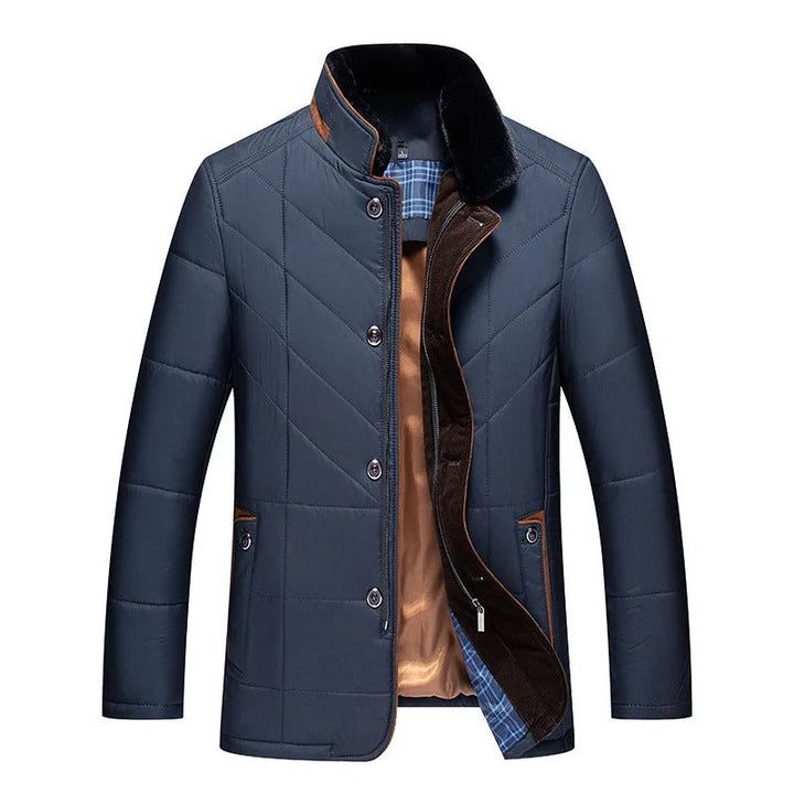 Practical and stylish men's winter coat with ample pocket space for essentials.