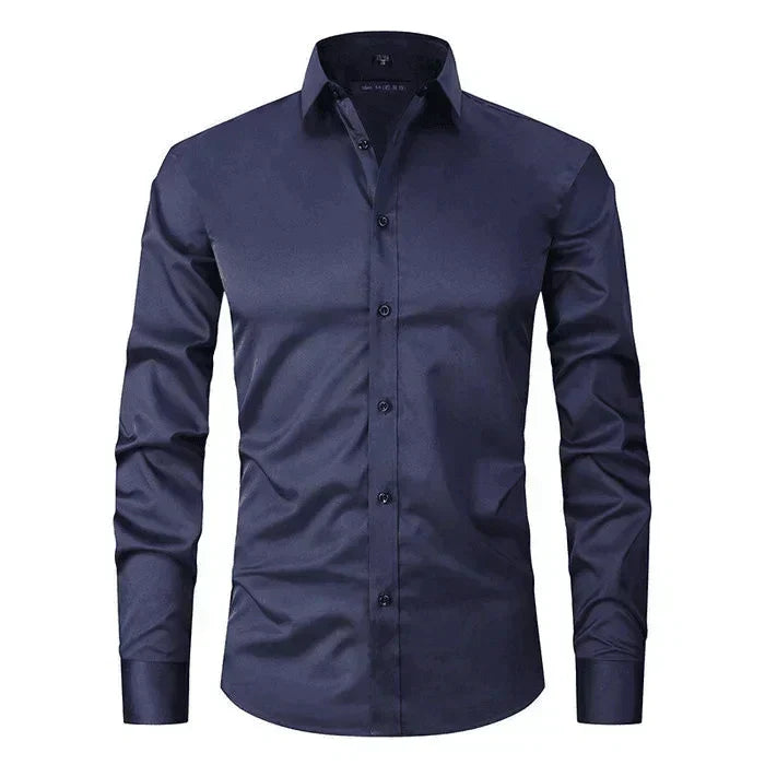 Versatile men's breathable shirt for everyday wear. Stretchy long-sleeve top combines comfort & style.
