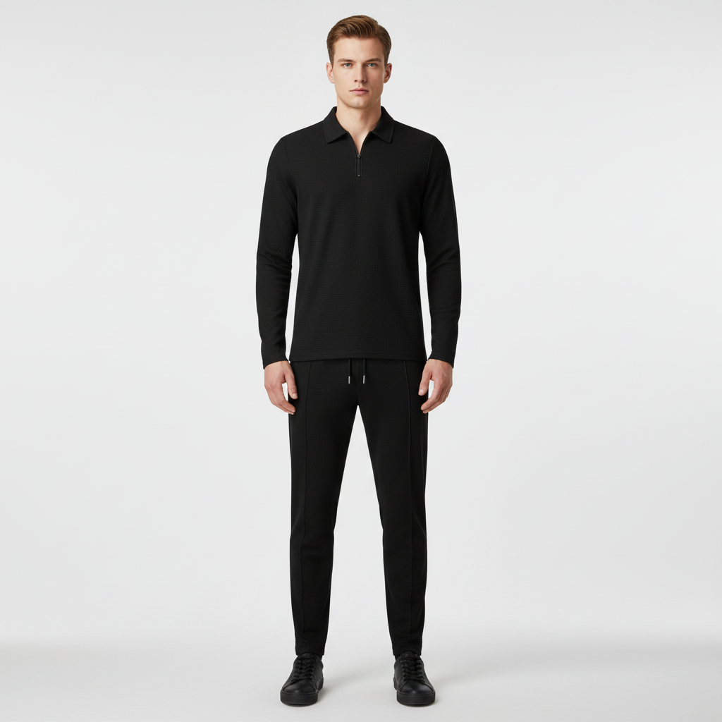 Felix men's fashion sporty leisure set, styled for a relaxed, modern look. Long sleeve & matching joggers.