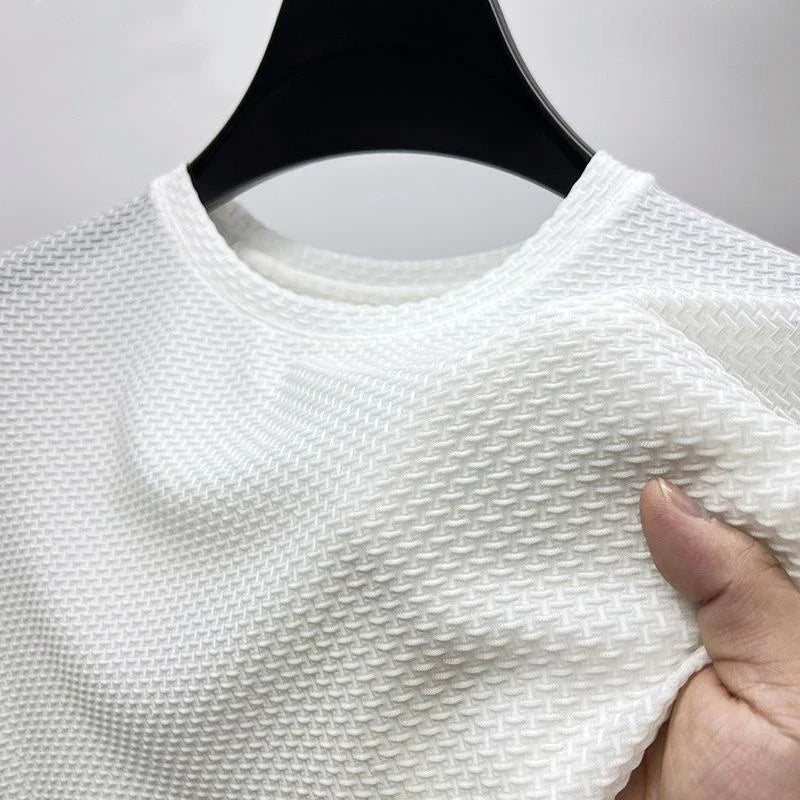 Casual Men's Firenze Breeze cooling shirt for summer activities, offering breathable comfort and modern style.