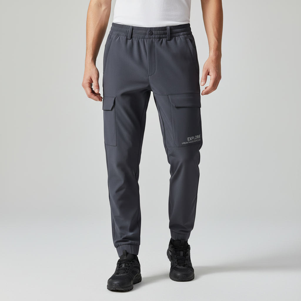 Stylish men's fleecelined cargo pants designed for ultimate comfort and protection against wind and water