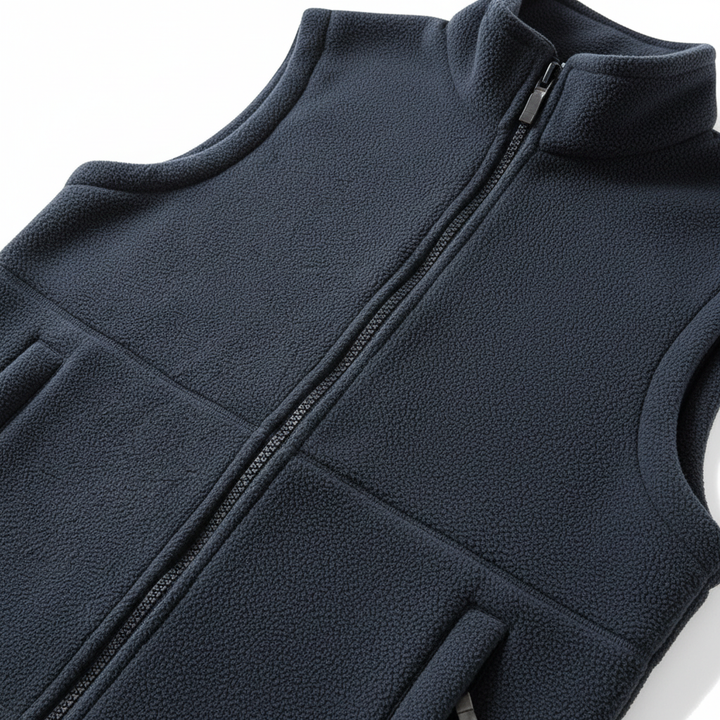 Daniel men's outdoor fleece vest, ideal for winter layering with functional zipper pockets