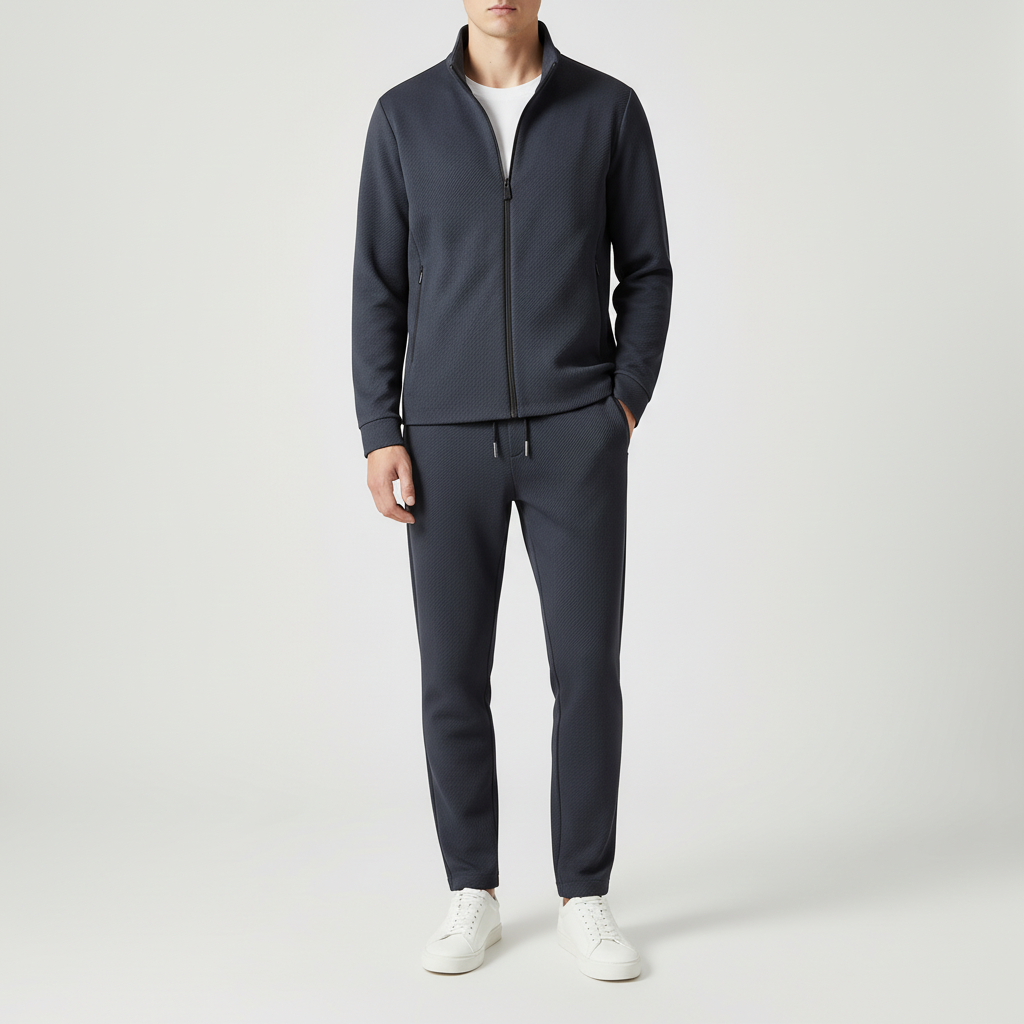 Stylish men's lycra lounge suit, perfect versatile fashion for comfort wear and casual athletic apparel