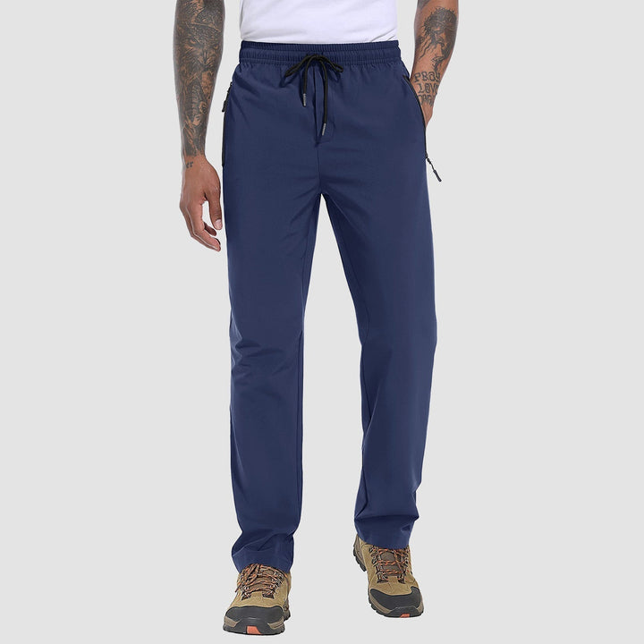 FlexiTrek men's quick-dry stretch outdoor pants with articulation & reinforced knees for active hiking.
