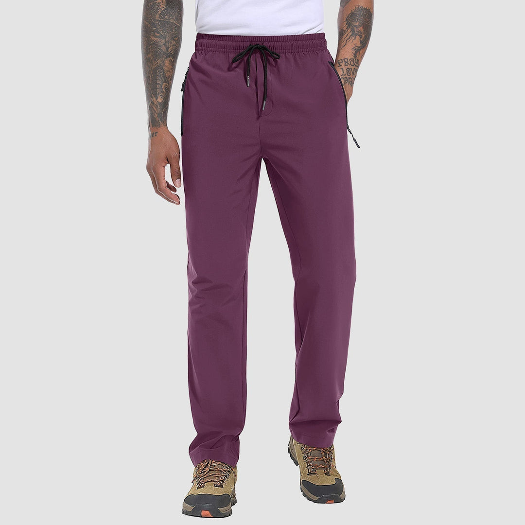 Comfortable men's FlexiTrek athletic stretch pants, quick-dry for demanding outdoor activities & treks.