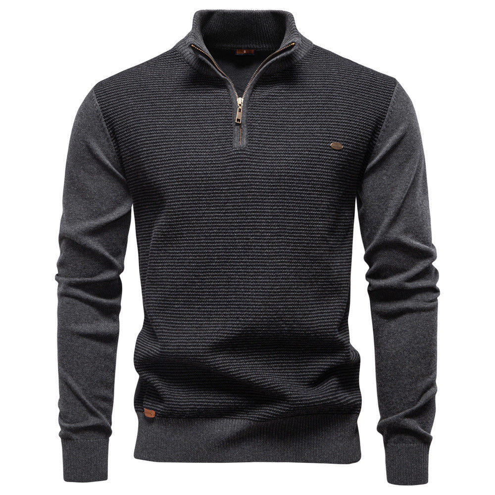 Men's Florence half-zip sweater, classic pullover for elevated comfort & smart casual wear.