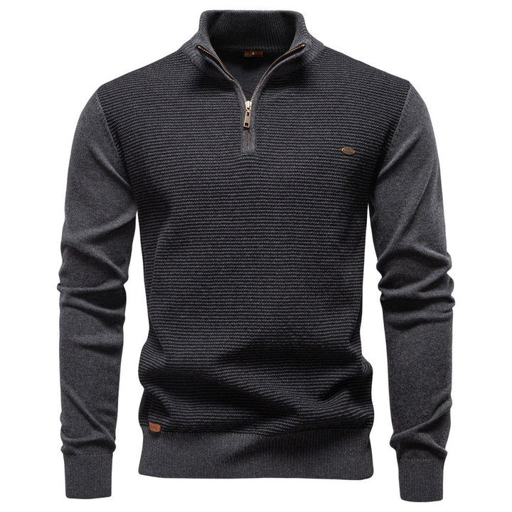 Men's Florence half-zip sweater, classic pullover for elevated comfort & smart casual wear.