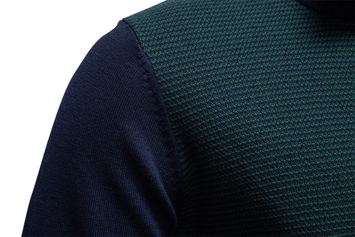 Smart casual half-zip sweater for men, an elevated pullover perfect for fall fashion.