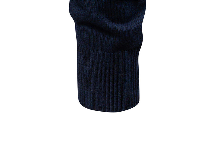 Long sleeve men's half-zip sweater, perfect pullover for fall fashion & smart casual outfits.