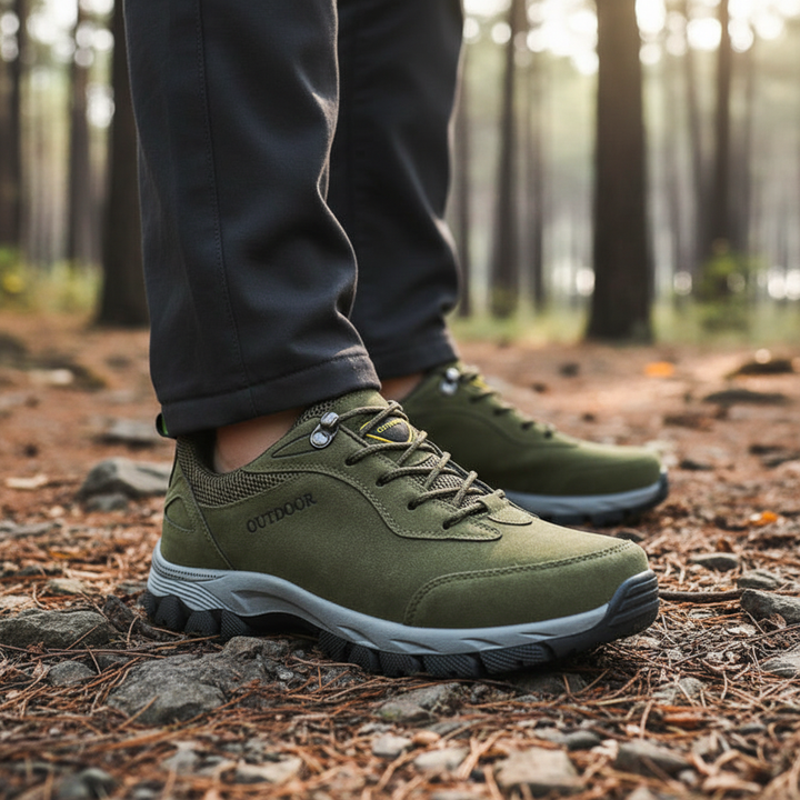 Men's Floyd orthopedic hiking shoes, lightweight with breathable mesh for comfortable trail walking.