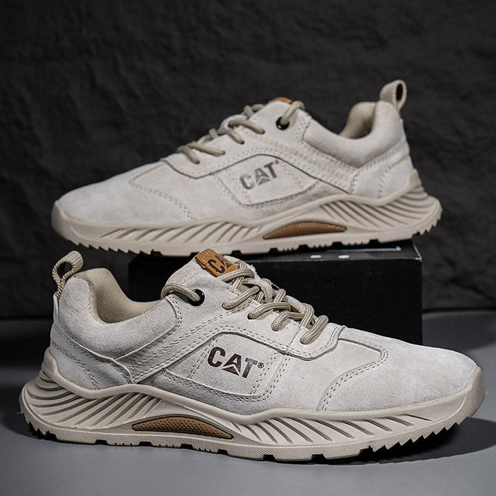 Breathable Men's Forge urban sneakers, sand, ensuring comfort for long walks & daily wear.