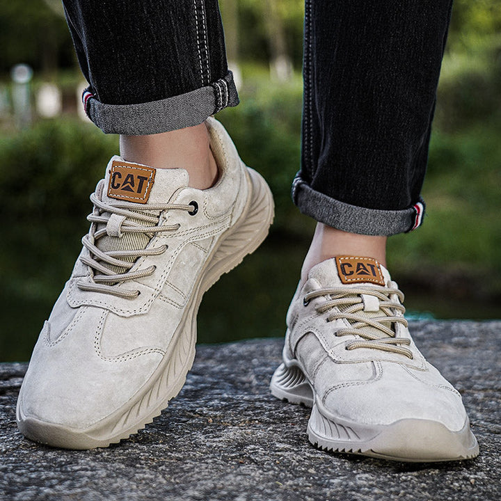 Stylish Khaki Men's Forge walking shoes, combining comfort and durable design for urban fashion.