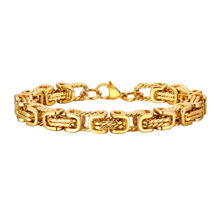 Comfortable men's stainless steel chain bracelet. Lightweight yet durable for all-day wear.