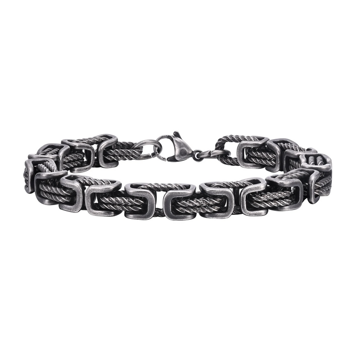 Men's fashion accessory: durable stainless steel chain bracelet with a polished finish.