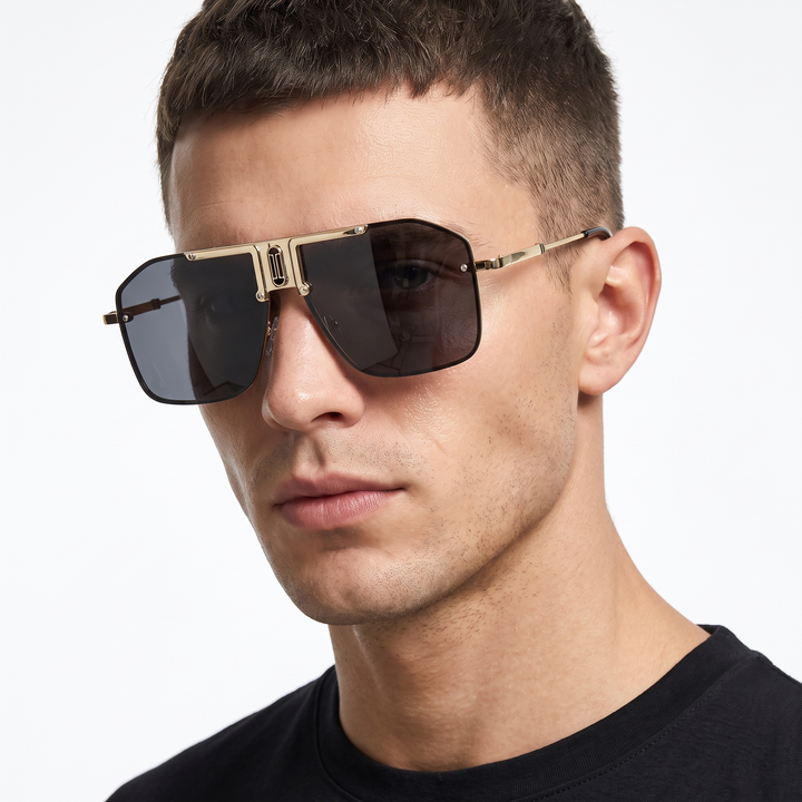Men's frameless UV400 sunglasses for lightweight, modern style. Perfect men's fashion eyewear.