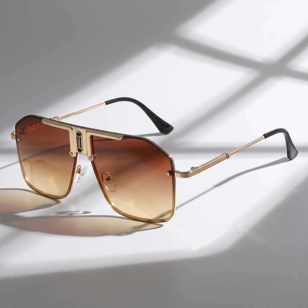Elevate your style with these men's lightweight UV400 frameless sunglasses for outdoor comfort.