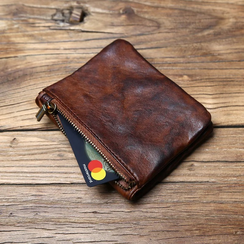 Premium full-grain leather men's wallet. Durable, classic bifold design with dual closure for everyday carry.