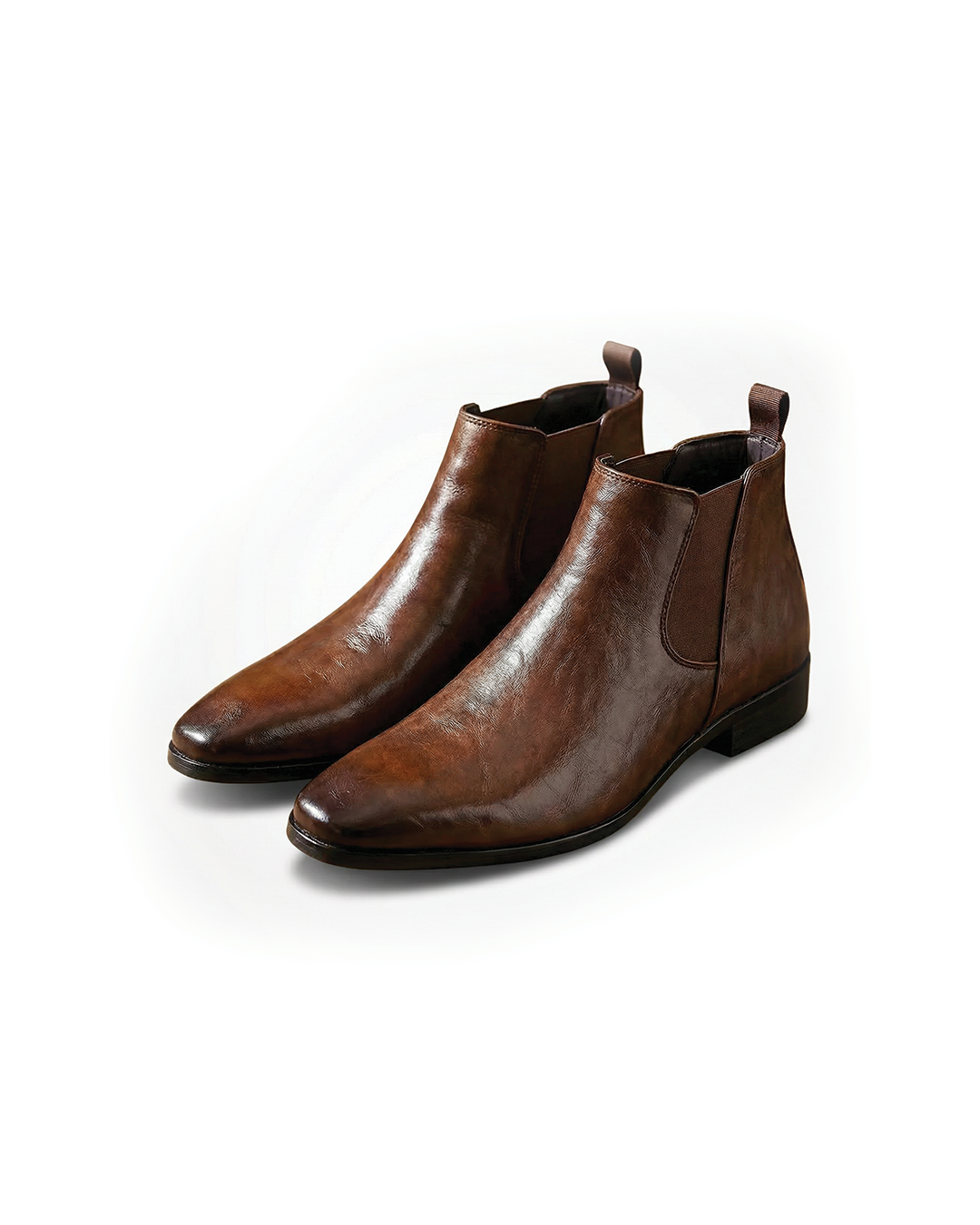 Men's full-grain leather Chelsea boots, durable & timeless for casual or dress fashion.