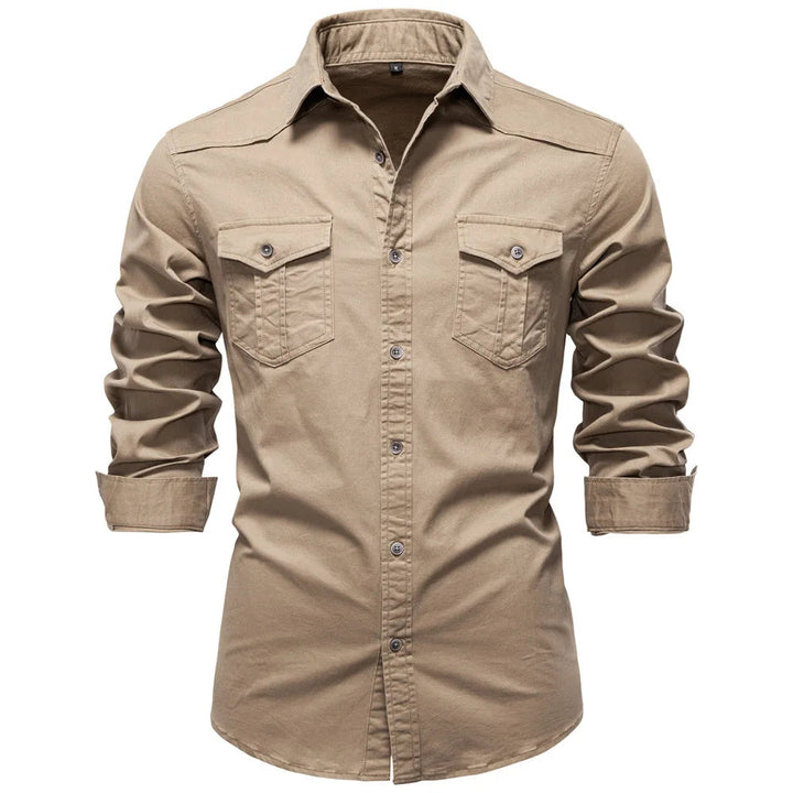 Men's Garrison Utility Shirt, long sleeve button-down, workwear style for everyday casual wear.