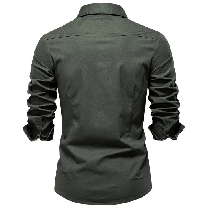Comfortable men's Garrison utility shirt. Soft, long sleeve button-down for everyday casual and outdoor wear.