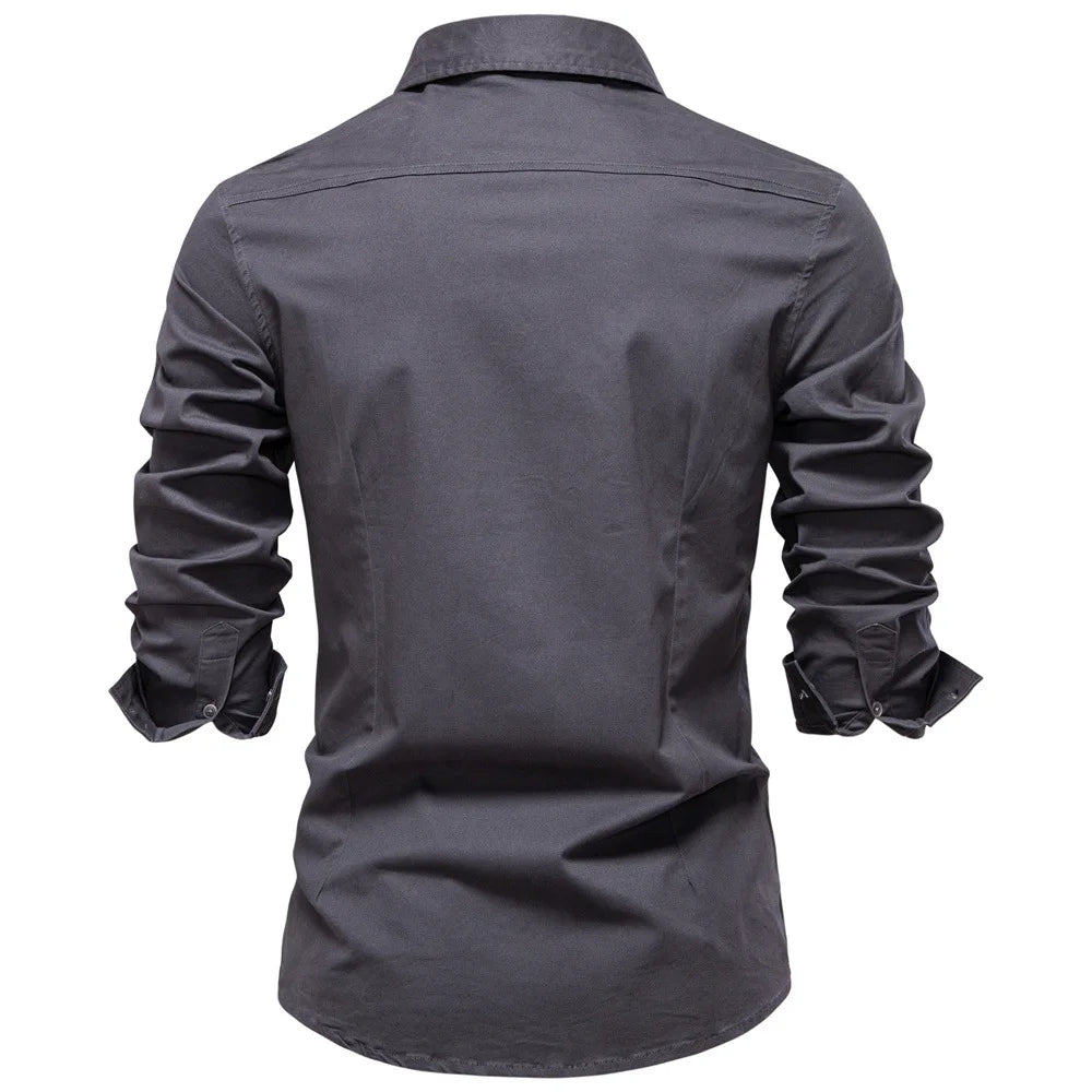 Men's Garrison utility shirt for everyday style. Casual long sleeve button-down, comfortable & durable.