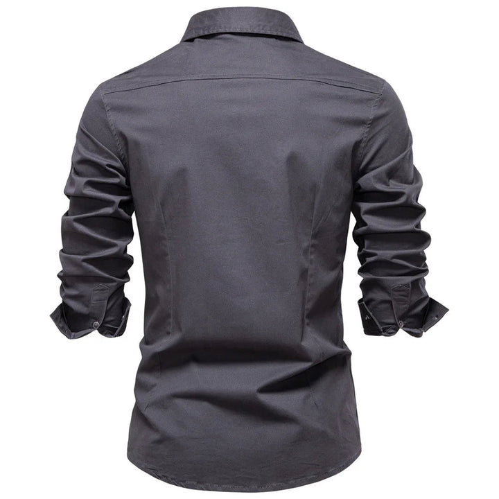 Men's Garrison utility shirt for everyday style. Casual long sleeve button-down, comfortable & durable.