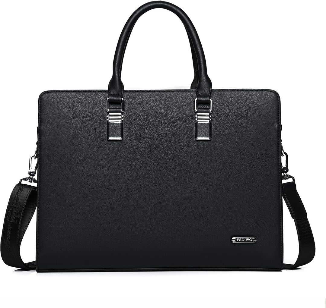 Rugged yet refined men's genuine leather briefcase, built for everyday use