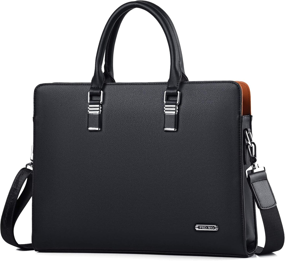 Versatile men's genuine leather briefcase, suitable for business meetings and travel