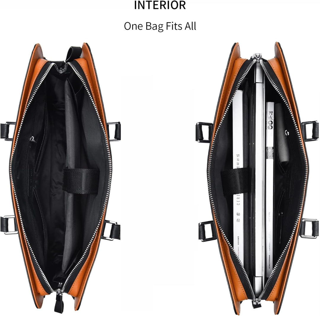 Elegant men's genuine leather business bag, durable and sleek design
