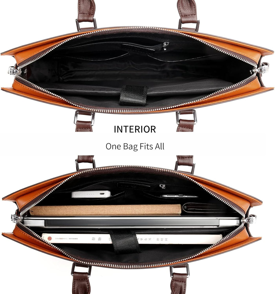 Authentic men's genuine leather professional briefcase, a reliable business & laptop work bag.