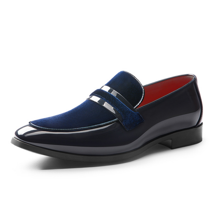Versatile glossy men's formal loafers, modern dress shoes for various elegant occasions and party outfits.