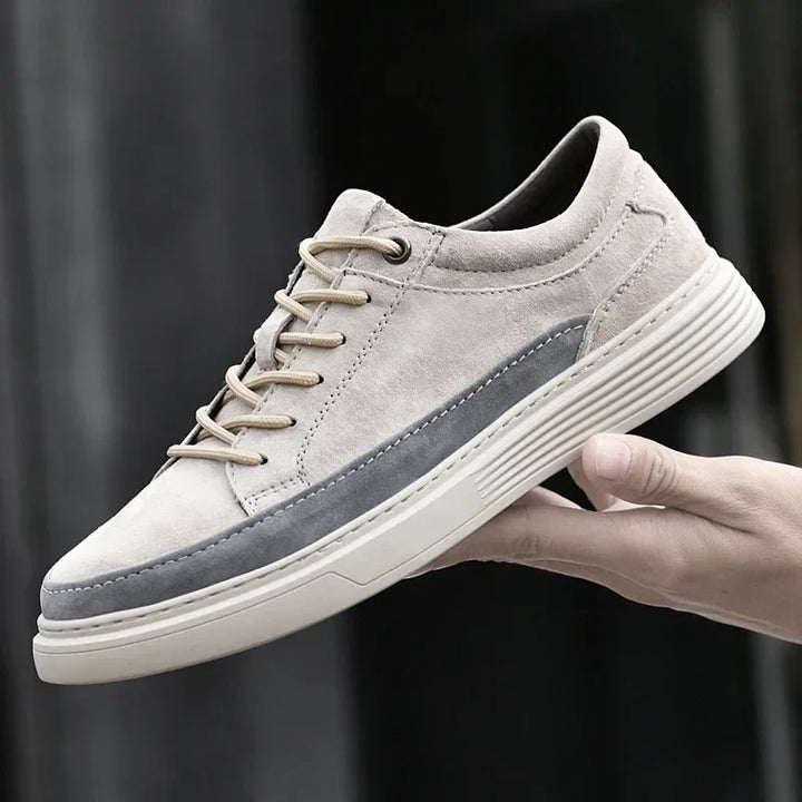 Men's gray suede sneakers for everyday comfort & timeless style.
