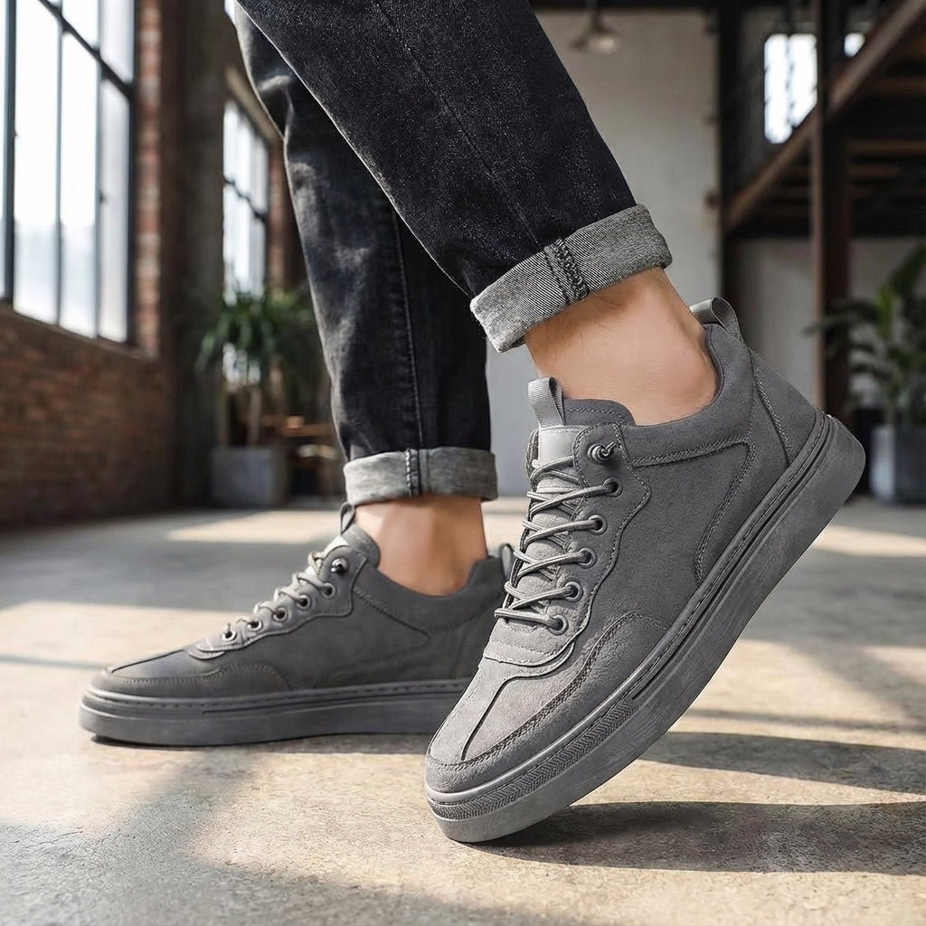 Men's grey orthopedic comfort sneakers, Elliot, for ultimate support & casual wear