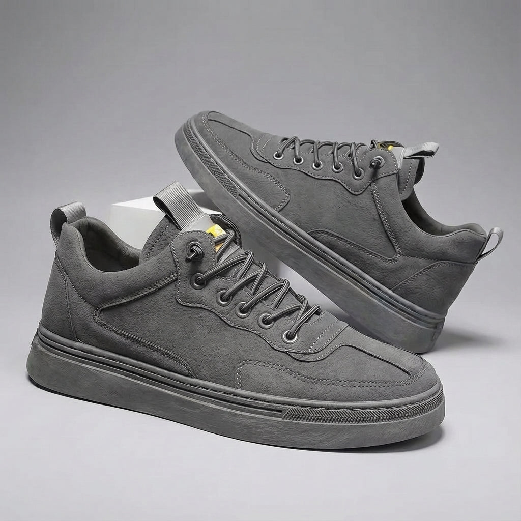 Stylish men's black orthopedic athletic sneakers, Elliot, ergonomic design for walking