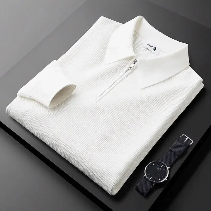Classy men's Hampton quarter-zip long sleeve shirt for casual fashion and everyday wear.