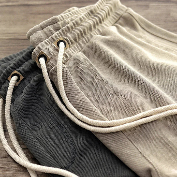 Khaki Men's Harlan drawstring shorts, perfect activewear for gym, sports, or everyday comfort.