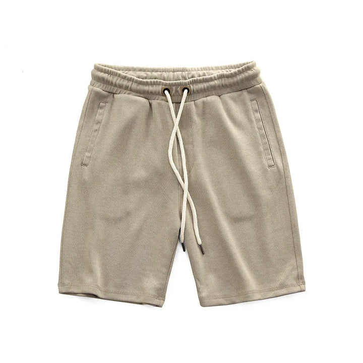 Men's Harlan relaxed fit workout shorts with drawstring, great for gym and comfortable daily wear.
