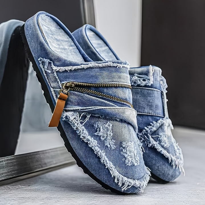 Men's Harlow slip-on mules for effortless urban style. Casual streetwear footwear with a unique, comfortable design.