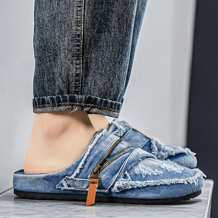Stylish Men's Harlow slip-on mules offering easy wear and a modern urban casual look for men's footwear.