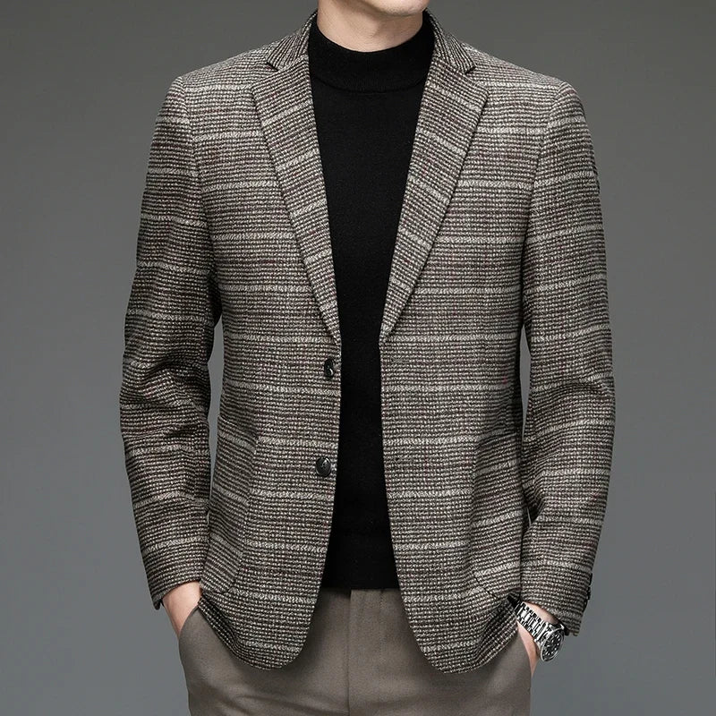 Men's Harrington blazer: sophisticated style tailored for smart casual or business wear.