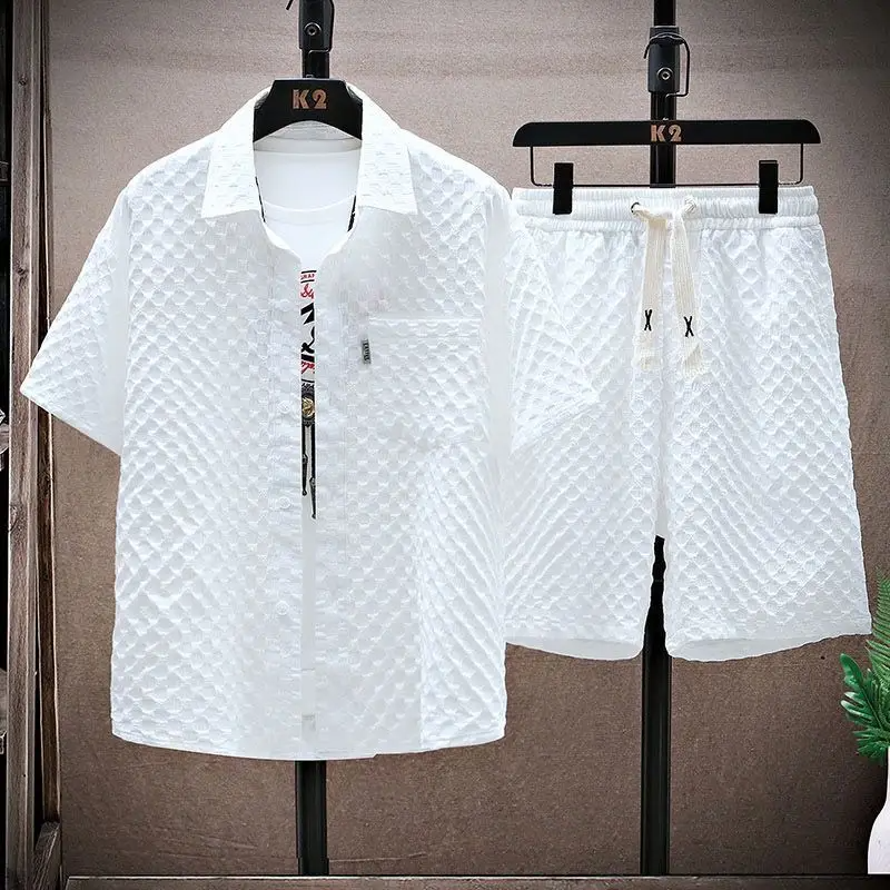 Men's Havana Summer Relaxed Two-Piece Set in light fabric, perfect for casual wear or vacation loungewear.