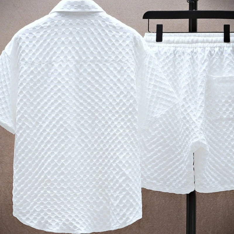 Lightweight, breathable men's Havana summer two-piece set, ideal for relaxed loungewear and warm weather.