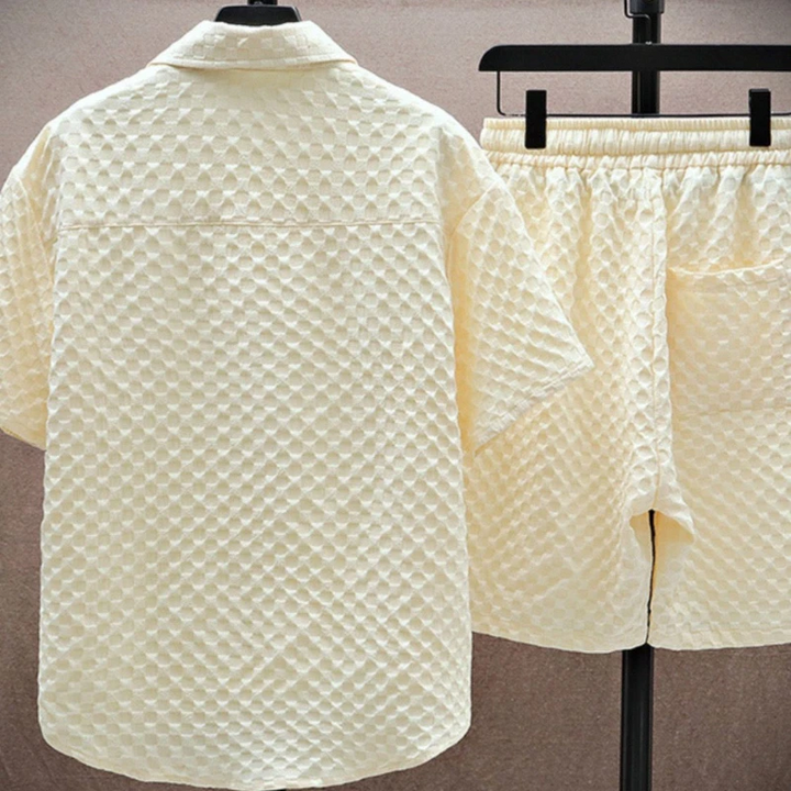 Men's Havana summer relaxed two-piece set featuring a short-sleeve top and matching casual shorts for comfort.