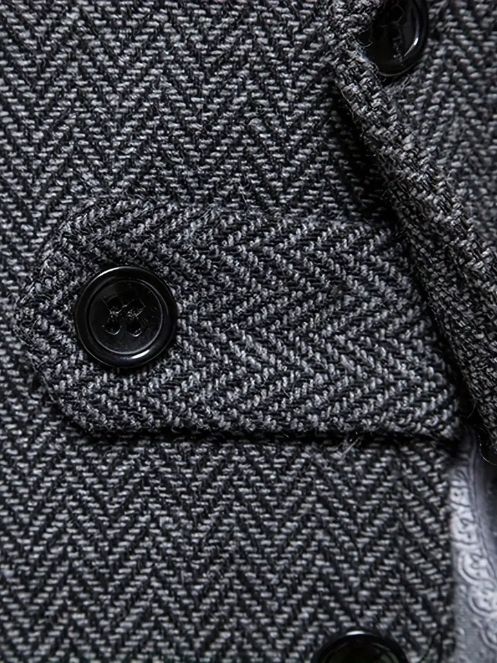 Niklas men's blazer, a stylish herringbone design for business and formal occasions.